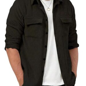 Lymio Men Polyester Casual Regular Fit Shirt || Stylish (Rib)